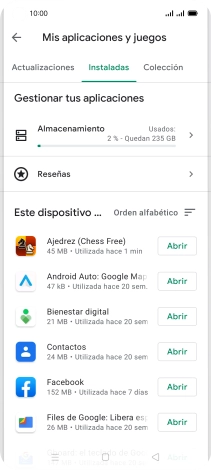 Pulsa la app deseada.