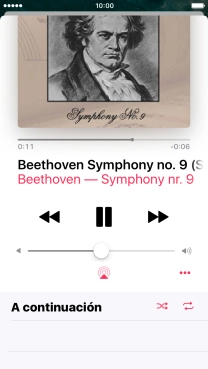 Pulsa el icono de reproducción aleatoria para activar o desactivar la función. Pulsa el icono de reproducción aleatoria para activar o desactivar la función.