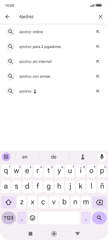 Introduce el nombre del tema o de la app y pulsa el icono de búsqueda. Introduce el nombre del tema o de la app y pulsa el icono de búsqueda.