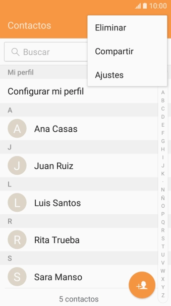 Pulsa Ajustes.