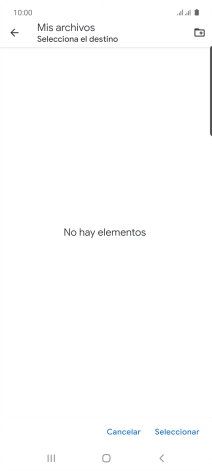 Si deseas crear una nueva carpeta, pulsa el icono de nueva carpeta y sigue las indicaciones de la pantalla para crearla. Si deseas crear una nueva carpeta, pulsa el icono de nueva carpeta y sigue las indicaciones de la pantalla para crearla.