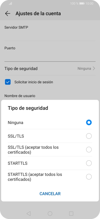 Pulsa Ninguna para desactivar la función. Pulsa Ninguna para desactivar la función.