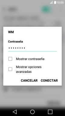 Introduce la contraseña de la red wifi y pulsa CONECTAR. Introduce la contraseña de la red wifi y pulsa CONECTAR.