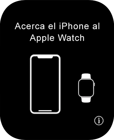 Situar el Apple Watch junto al móvil. Situar el Apple Watch junto al móvil.