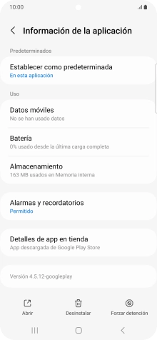 Pulsa Almacenamiento.