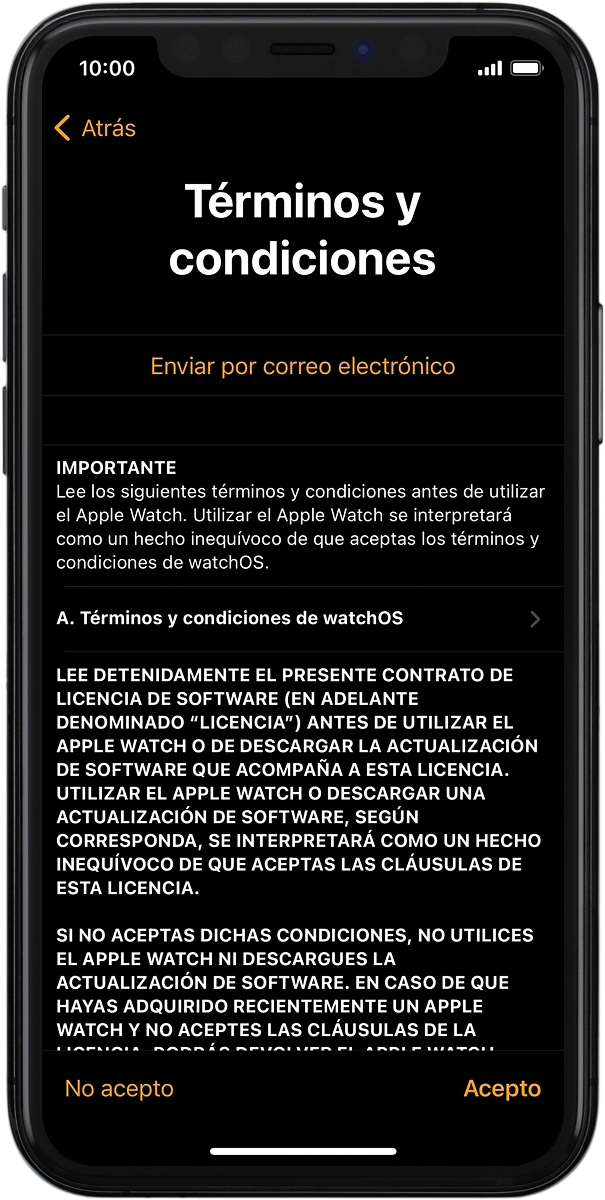 En el teléfono: Pulsa Acepto.
