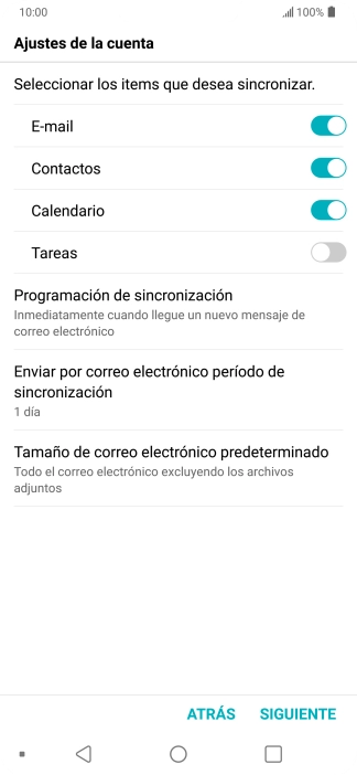Si aparece en la pantalla esta imagen, tu cuenta de correo electrónico ha sido reconocida y configurada automáticamente. Sigue las indicaciones de la pantalla para introducir más información y terminar la configuración. Si aparece en la pantalla esta imagen, tu cuenta de correo electrónico ha sido reconocida y configurada automáticamente. Sigue las indicaciones de la pantalla para introducir más información y terminar la configuración.