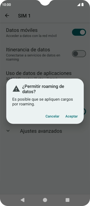 Si activas la función, pulsa Aceptar.