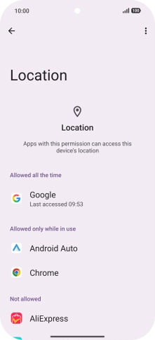 Press the required app. Press the required app.