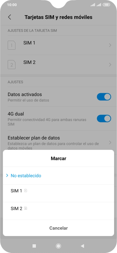 Pulsa el ajuste deseado. Pulsa el ajuste deseado.