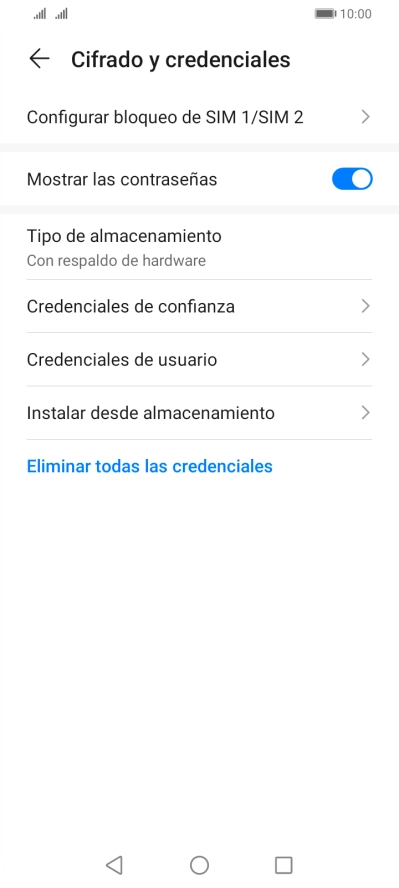 Pulsa Configurar bloqueo de SIM 1/SIM 2. Pulsa Configurar bloqueo de SIM 1/SIM 2.