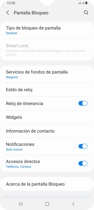 Pulsa Tipo de bloqueo de pantalla. Pulsa Tipo de bloqueo de pantalla.