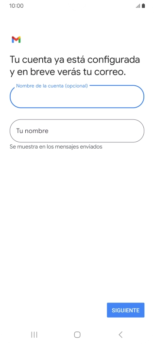 Pulsa Tu nombre e introduce el nombre del remitente. Pulsa Tu nombre e introduce el nombre del remitente.