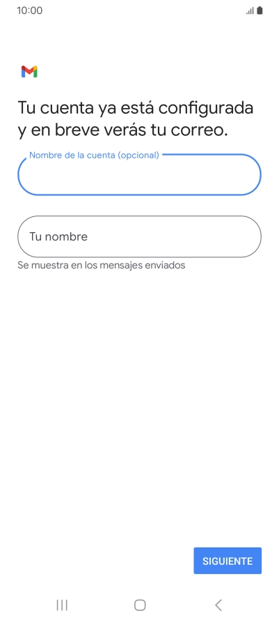 Pulsa Tu nombre e introduce el nombre del remitente. Pulsa Tu nombre e introduce el nombre del remitente.