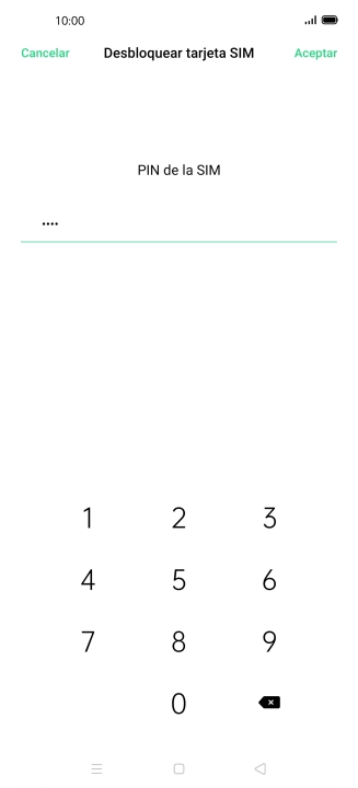Introduce tu código PIN y pulsa Aceptar. Introduce tu código PIN y pulsa Aceptar.
