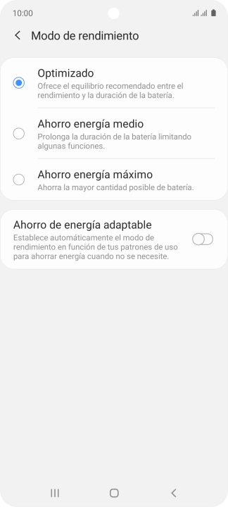 Pulsa el ajuste deseado para activar la función.