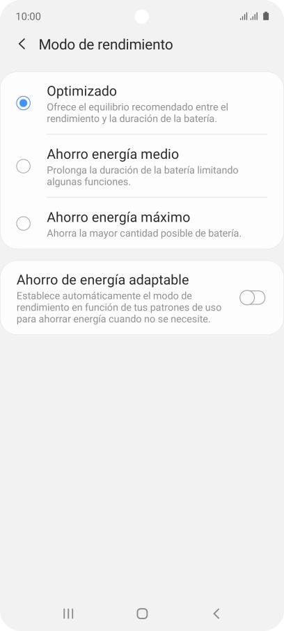 Pulsa el ajuste deseado para activar la función.