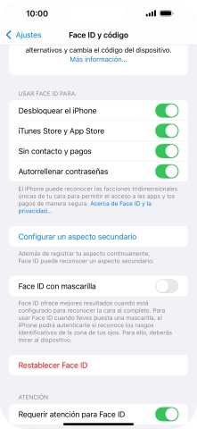 Pulsa el indicador junto a los ajustes deseados para activarlos o desactivarlos. Pulsa el indicador junto a los ajustes deseados para activarlos o desactivarlos.