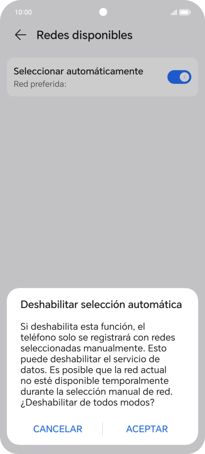 Pulsa ACEPTAR y espera mientras el teléfono está buscando redes. Pulsa ACEPTAR y espera mientras el teléfono está buscando redes.