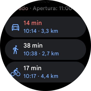 Pulsa el medio de transporte deseado. Pulsa el medio de transporte deseado.