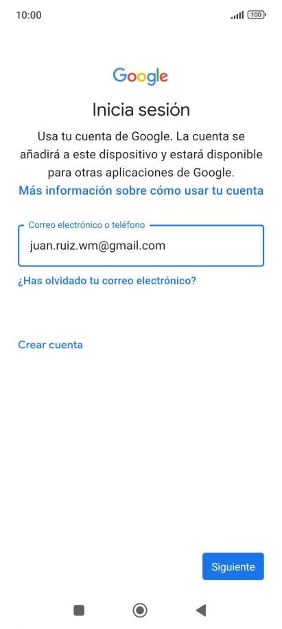 Pulsa Siguiente.