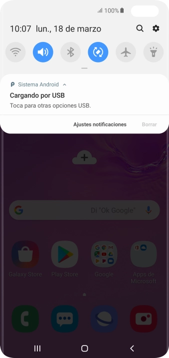 Pulsa Toca para otras opciones USB.. Pulsa Toca para otras opciones USB..