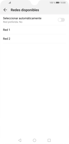 Pulsa la red deseada. Pulsa la red deseada.