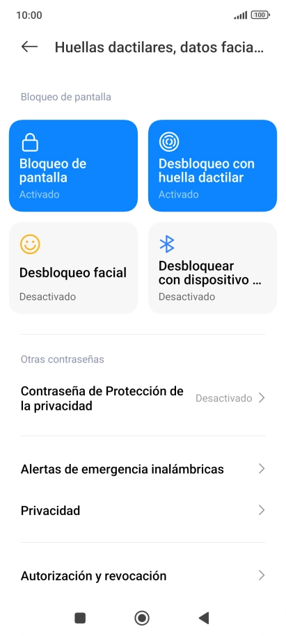 Pulsa Bloqueo de pantalla. Pulsa Bloqueo de pantalla.