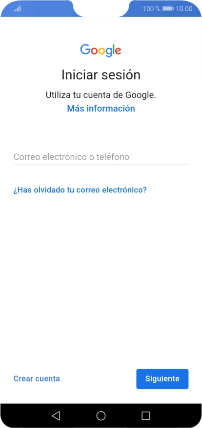 Si no tienes una cuenta de Google, pulsa Crear cuenta y sigue las indicaciones de la pantalla para ver cómo crear una cuenta nueva. Si no tienes una cuenta de Google, pulsa Crear cuenta y sigue las indicaciones de la pantalla para ver cómo crear una cuenta nueva.