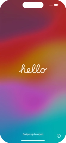 Desliza el dedo hacia arriba desde la parte inferior de la pantalla. Desliza el dedo hacia arriba desde la parte inferior de la pantalla.