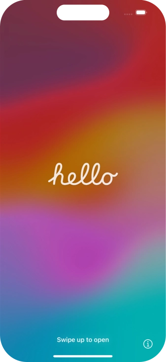 Desliza el dedo hacia arriba desde la parte inferior de la pantalla. Desliza el dedo hacia arriba desde la parte inferior de la pantalla.