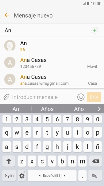 Pulsa el contacto deseado. Pulsa el contacto deseado.