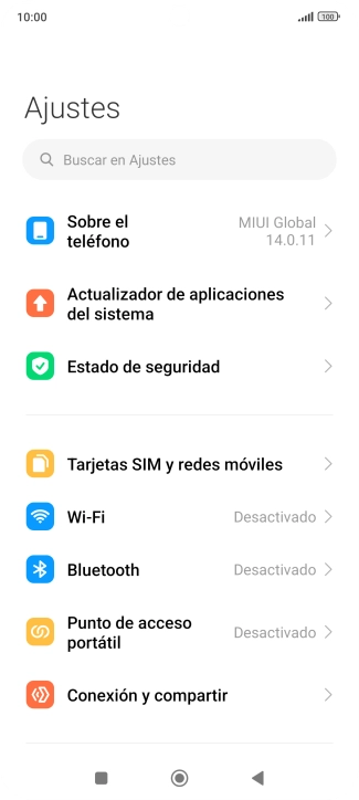 Pulsa Sobre el teléfono.