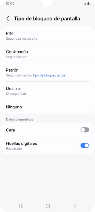 Pulsa Ninguno.