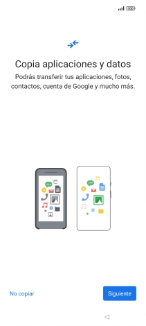 Pulsa No copiar y sigue las indicaciones de la pantalla para finalizar la activación del teléfono. Pulsa No copiar y sigue las indicaciones de la pantalla para finalizar la activación del teléfono.