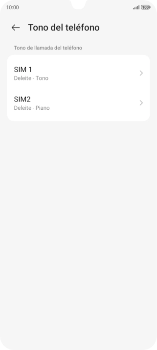 Pulsa el nombre de la tarjeta SIM.