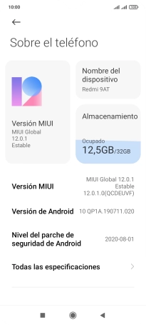 Pulsa Versión MIUI. Si hay una versión de software nueva disponible, aparecerá ahora en la pantalla. Sigue las indicaciones de la pantalla para actualizar el software del teléfono. Pulsa Versión MIUI. Si hay una versión de software nueva disponible, aparecerá ahora en la pantalla. Sigue las indicaciones de la pantalla para actualizar el software del teléfono.