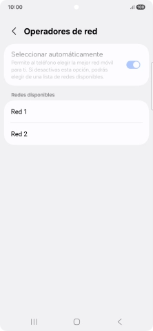 Pulsa la red deseada. Pulsa la red deseada.