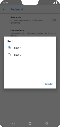 Pulsa la red deseada. Pulsa la red deseada.