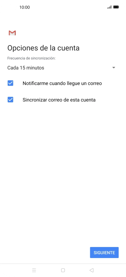 Si aparece en la pantalla esta imagen, tu cuenta de correo electrónico ha sido reconocida y configurada automáticamente. Sigue las indicaciones de la pantalla para introducir más información y terminar la configuración. Si aparece en la pantalla esta imagen, tu cuenta de correo electrónico ha sido reconocida y configurada automáticamente. Sigue las indicaciones de la pantalla para introducir más información y terminar la configuración.