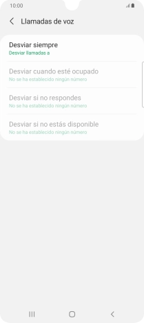 Pulsa el tipo de desvío deseado. Pulsa el tipo de desvío deseado.