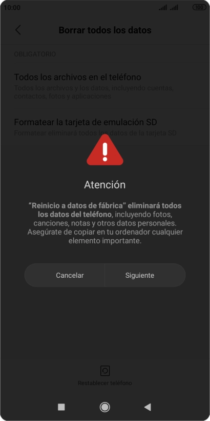 Pulsa Siguiente.
