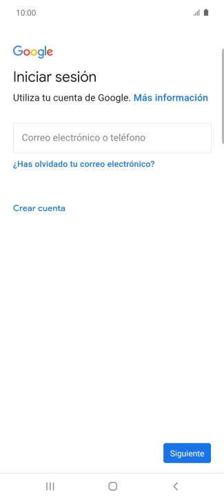 Si no tienes una cuenta de Google, pulsa Crear cuenta y sigue las indicaciones de la pantalla para ver cómo crear una cuenta nueva. Si no tienes una cuenta de Google, pulsa Crear cuenta y sigue las indicaciones de la pantalla para ver cómo crear una cuenta nueva.