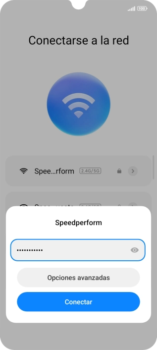 Introduce la contraseña de la red wifi y pulsa Conectar. Introduce la contraseña de la red wifi y pulsa Conectar.