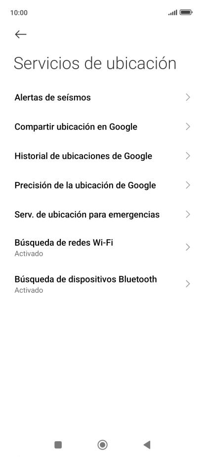 Pulsa Precisión de la ubicación de Google. Pulsa Precisión de la ubicación de Google.