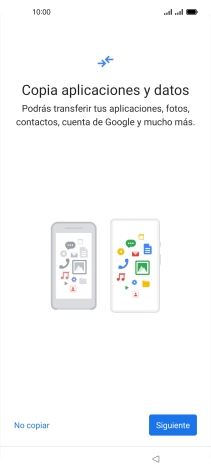 Puedes transferir el contenido de otro teléfono cuando activas tu teléfono por primera vez y cuando lo has restablecido. Cuando aparezca en la pantalla del teléfono esta imagen, ya está listo para la transmisión del contenido del otro teléfono. Puedes transferir el contenido de otro teléfono cuando activas tu teléfono por primera vez y cuando lo has restablecido. Cuando aparezca en la pantalla del teléfono esta imagen, ya está listo para la transmisión del contenido del otro teléfono.