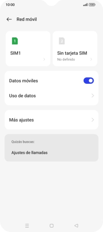 Pulsa el nombre de la tarjeta SIM.