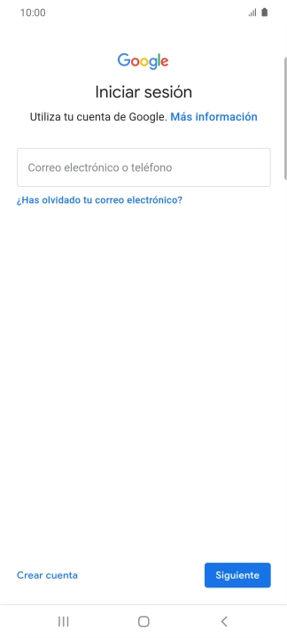 Si no tienes una cuenta de Google, pulsa Crear cuenta y sigue las indicaciones de la pantalla para ver cómo crear una cuenta nueva. Si no tienes una cuenta de Google, pulsa Crear cuenta y sigue las indicaciones de la pantalla para ver cómo crear una cuenta nueva.