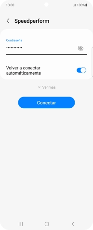Introduce la contraseña de la red wifi y pulsa Conectar.