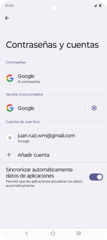 Pulsa Añadir cuenta. Pulsa Añadir cuenta.